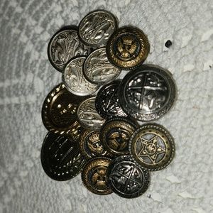 Vintage metal button lot
